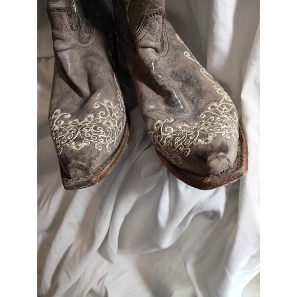 womens corral cowboy boots size 10 Beige White Stitching Mexico - Picture 2 of 16